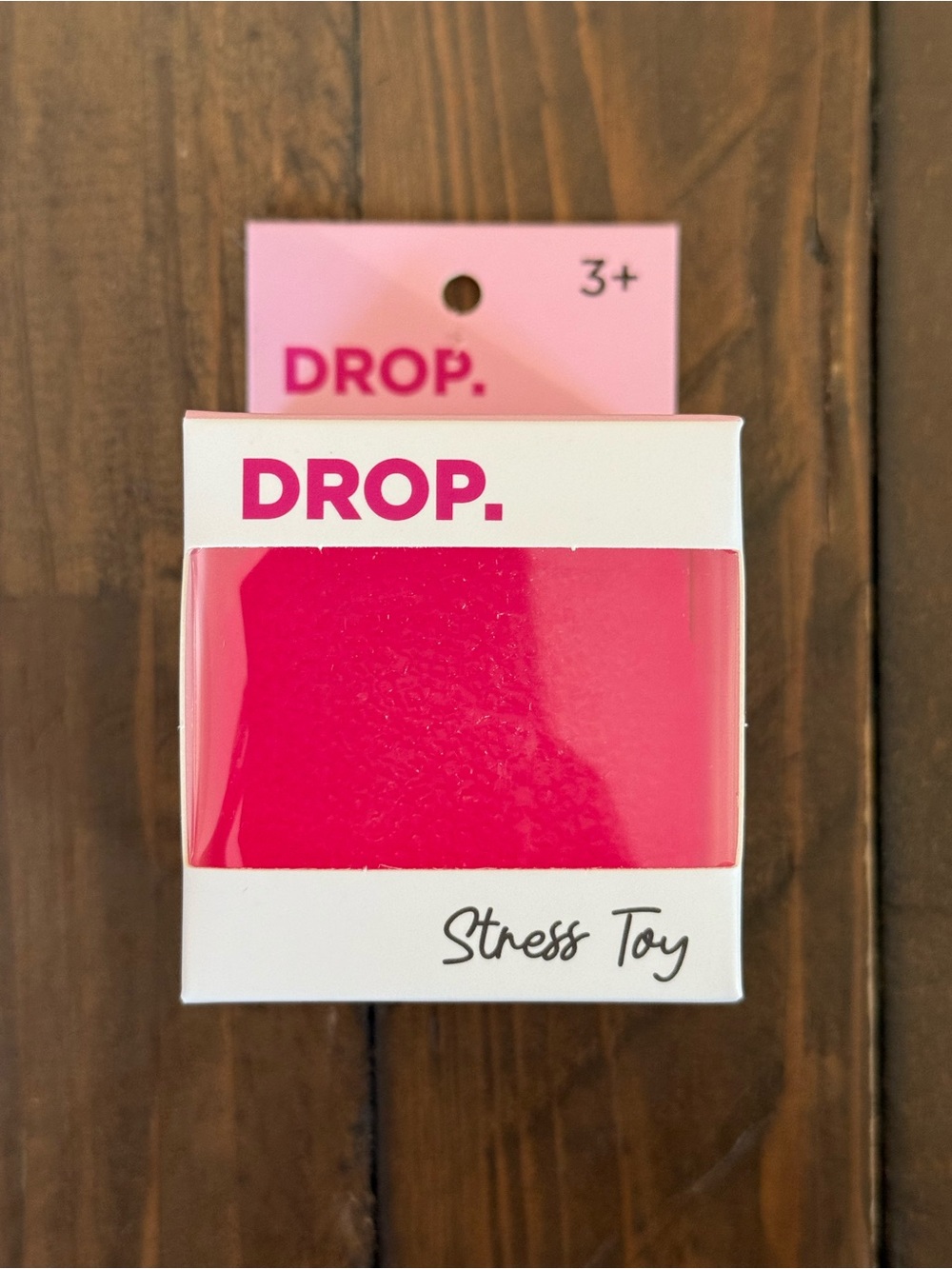 Drop. Pink Stress Squeezy Fidget Toy
